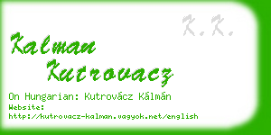 kalman kutrovacz business card
