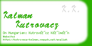 kalman kutrovacz business card